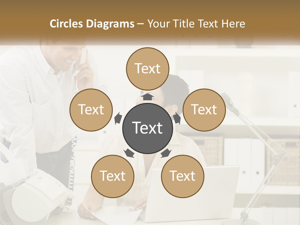 Indoor Technology Businessman PowerPoint Template