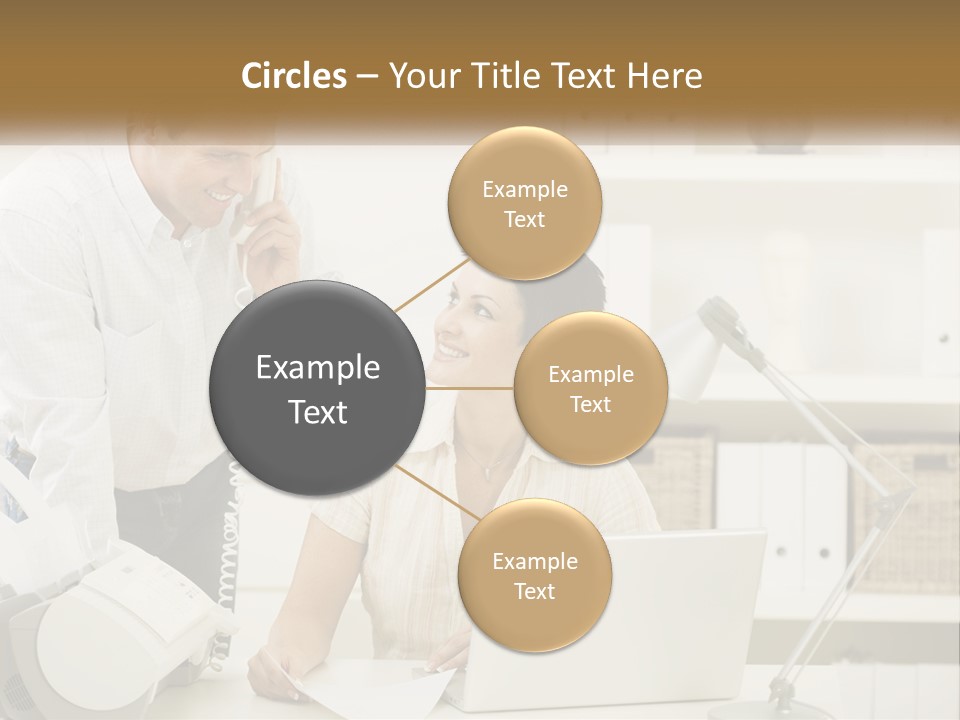 Indoor Technology Businessman PowerPoint Template