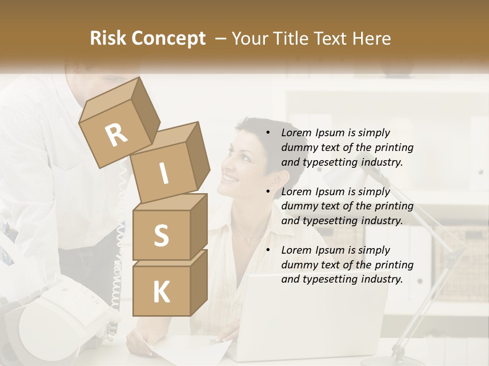 Indoor Technology Businessman PowerPoint Template