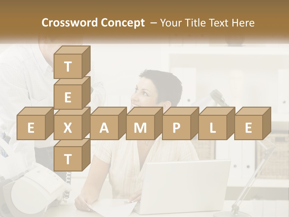 Indoor Technology Businessman PowerPoint Template