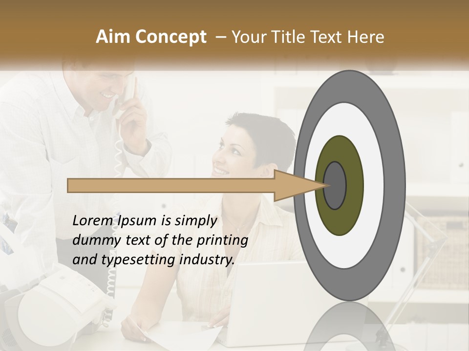 Indoor Technology Businessman PowerPoint Template