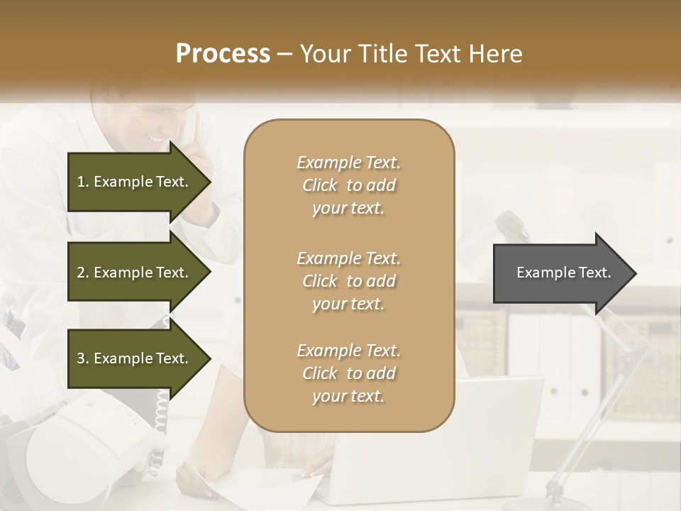 Indoor Technology Businessman PowerPoint Template