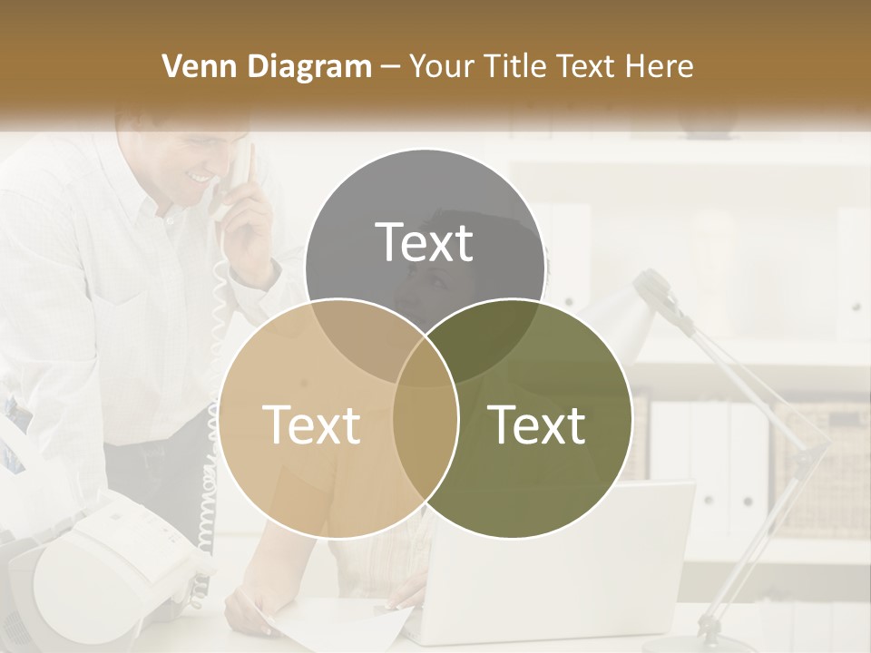 Indoor Technology Businessman PowerPoint Template