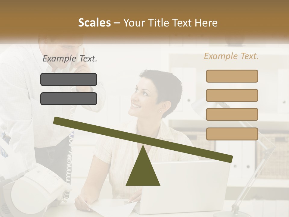 Indoor Technology Businessman PowerPoint Template