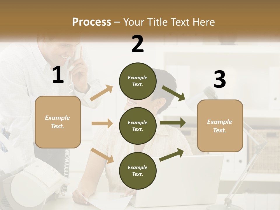 Indoor Technology Businessman PowerPoint Template