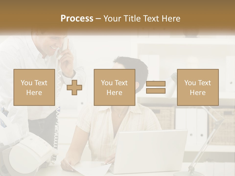 Indoor Technology Businessman PowerPoint Template