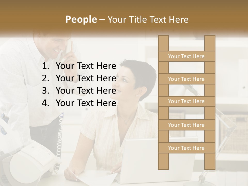 Indoor Technology Businessman PowerPoint Template