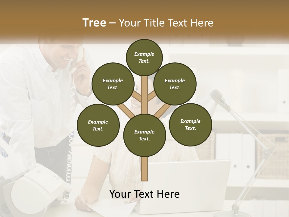 Indoor Technology Businessman PowerPoint Template