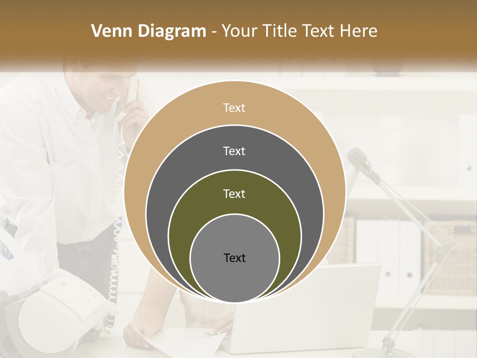 Indoor Technology Businessman PowerPoint Template
