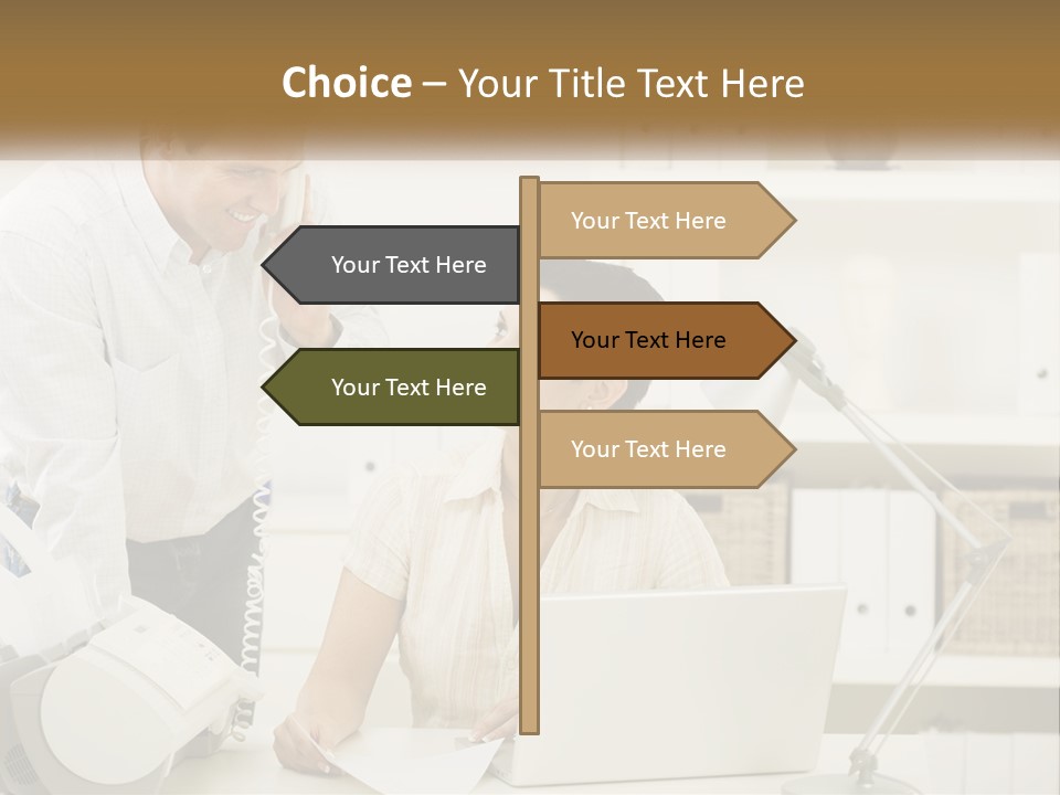Indoor Technology Businessman PowerPoint Template