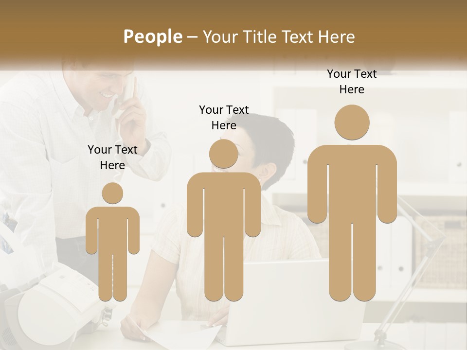 Indoor Technology Businessman PowerPoint Template