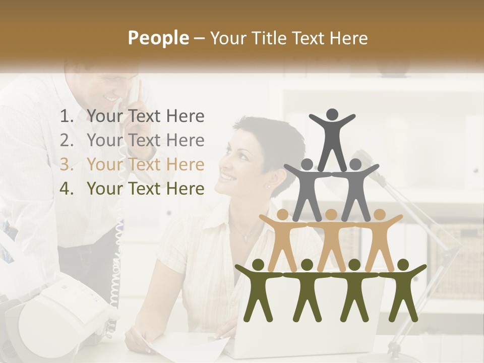 Indoor Technology Businessman PowerPoint Template