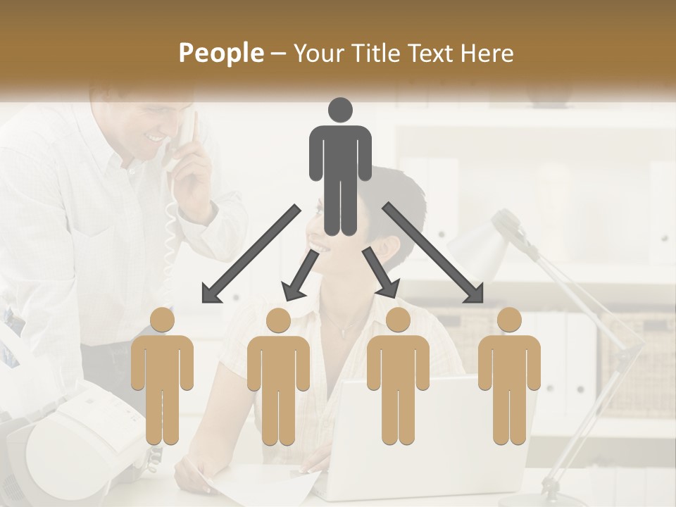 Indoor Technology Businessman PowerPoint Template