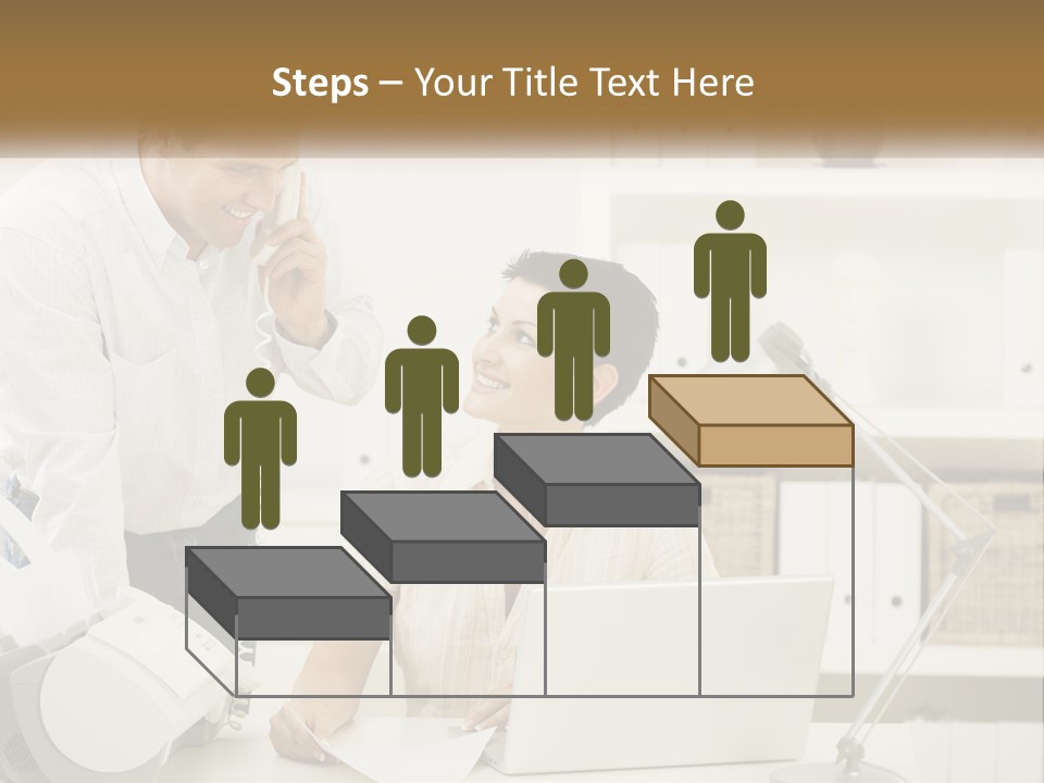 Indoor Technology Businessman PowerPoint Template