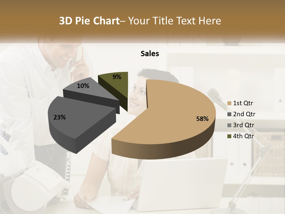 Indoor Technology Businessman PowerPoint Template