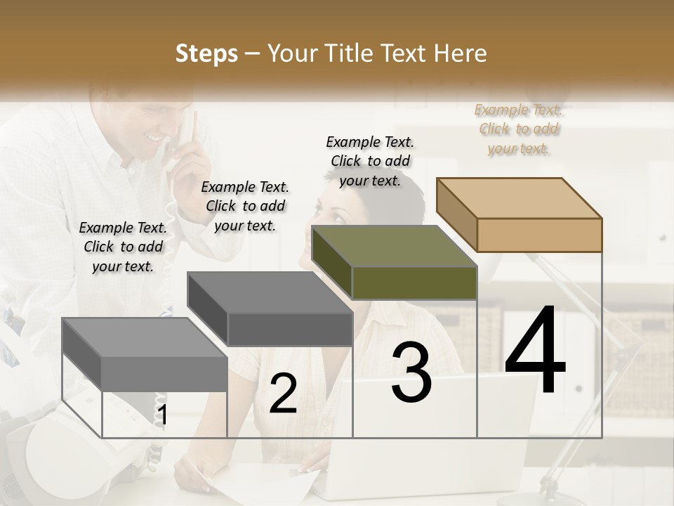 Indoor Technology Businessman PowerPoint Template