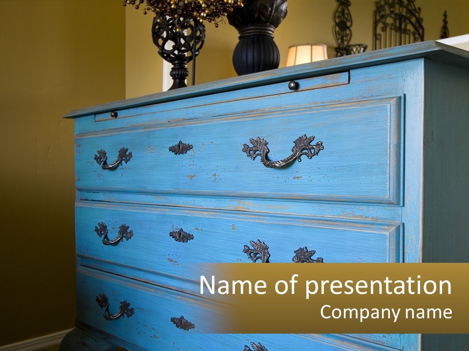 Style Antique Drawer PowerPoint Template