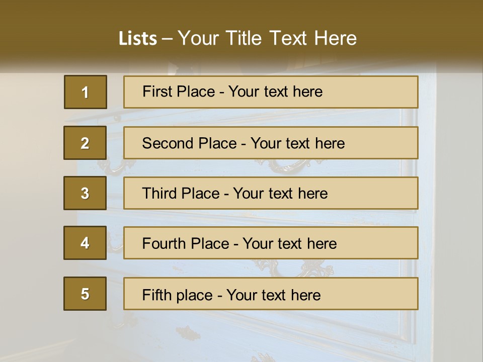 Style Antique Drawer PowerPoint Template