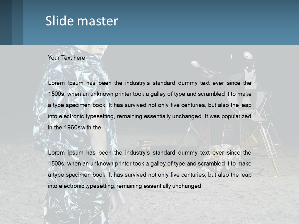 Space Lunar Astrounaut PowerPoint Template