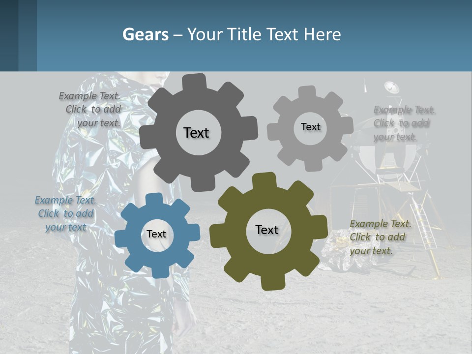 Space Lunar Astrounaut PowerPoint Template