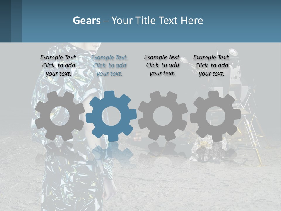 Space Lunar Astrounaut PowerPoint Template