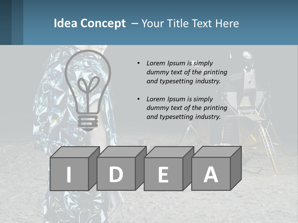 Space Lunar Astrounaut PowerPoint Template