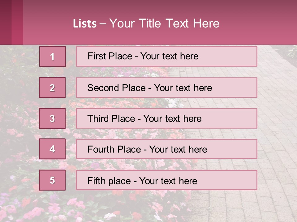 Flowers Blooming Colorful PowerPoint Template