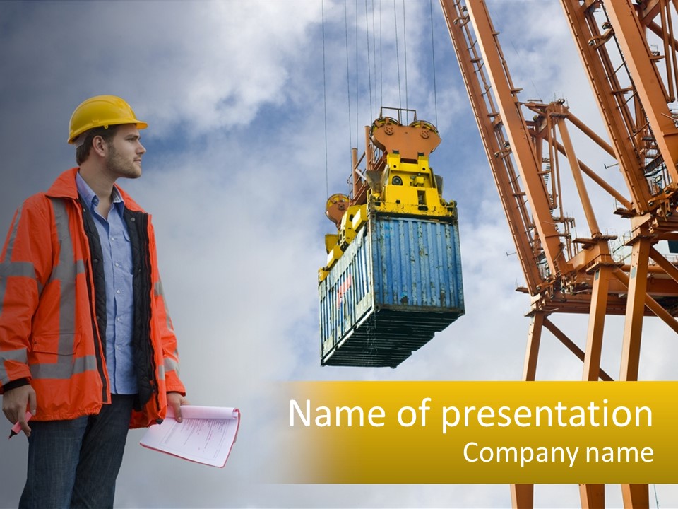 Construction Helmet Import PowerPoint Template