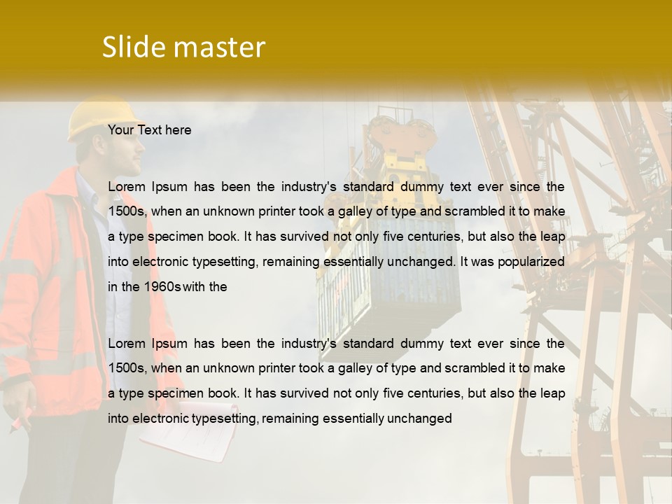 Construction Helmet Import PowerPoint Template