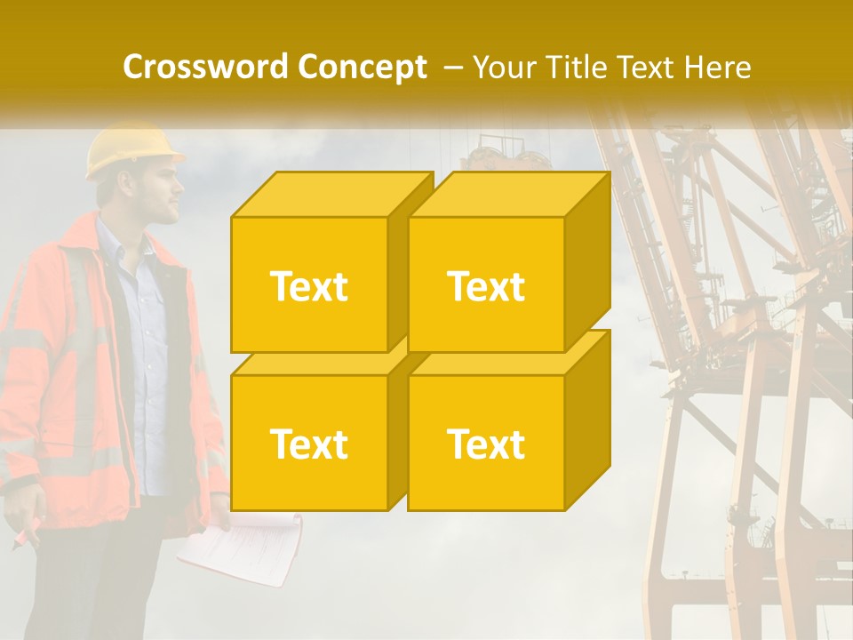 Construction Helmet Import PowerPoint Template