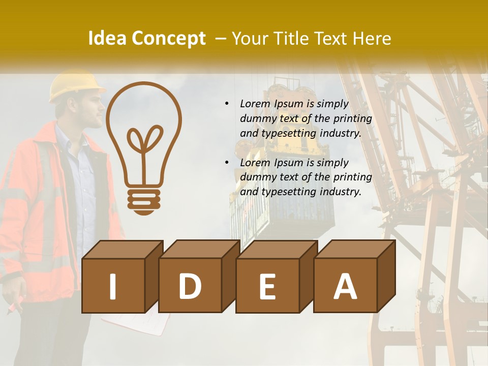 Construction Helmet Import PowerPoint Template