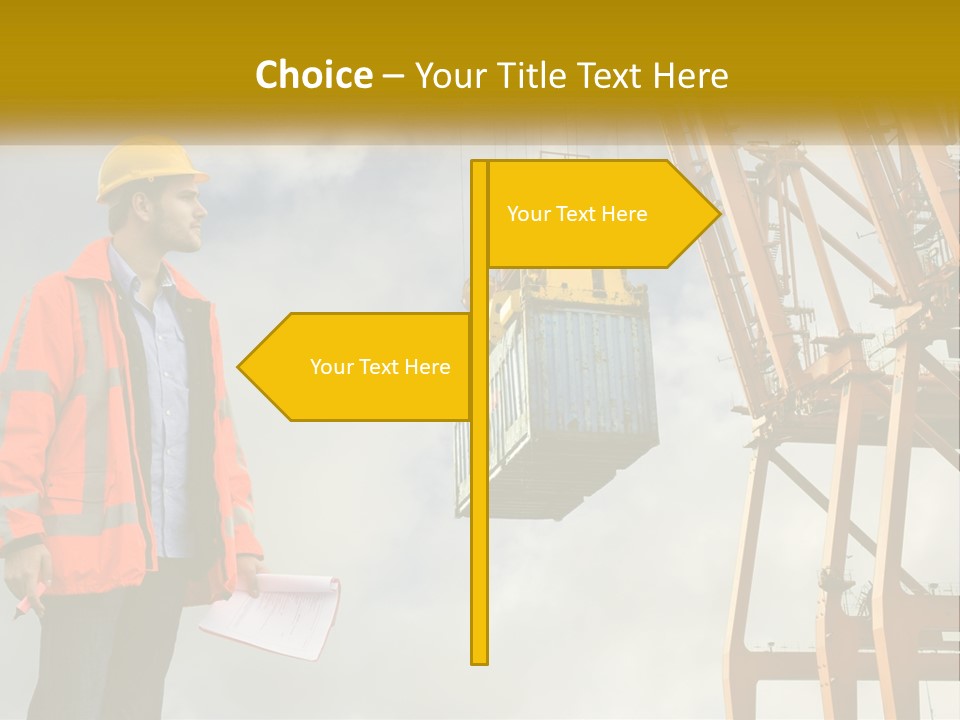 Construction Helmet Import PowerPoint Template