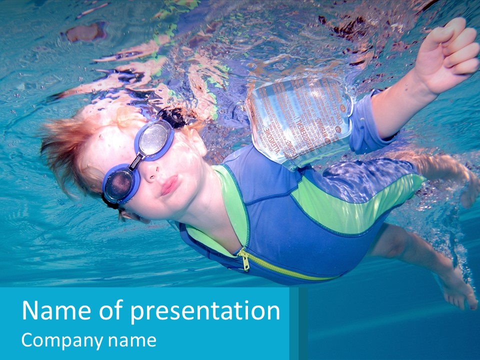 Pool Hair Water PowerPoint Template