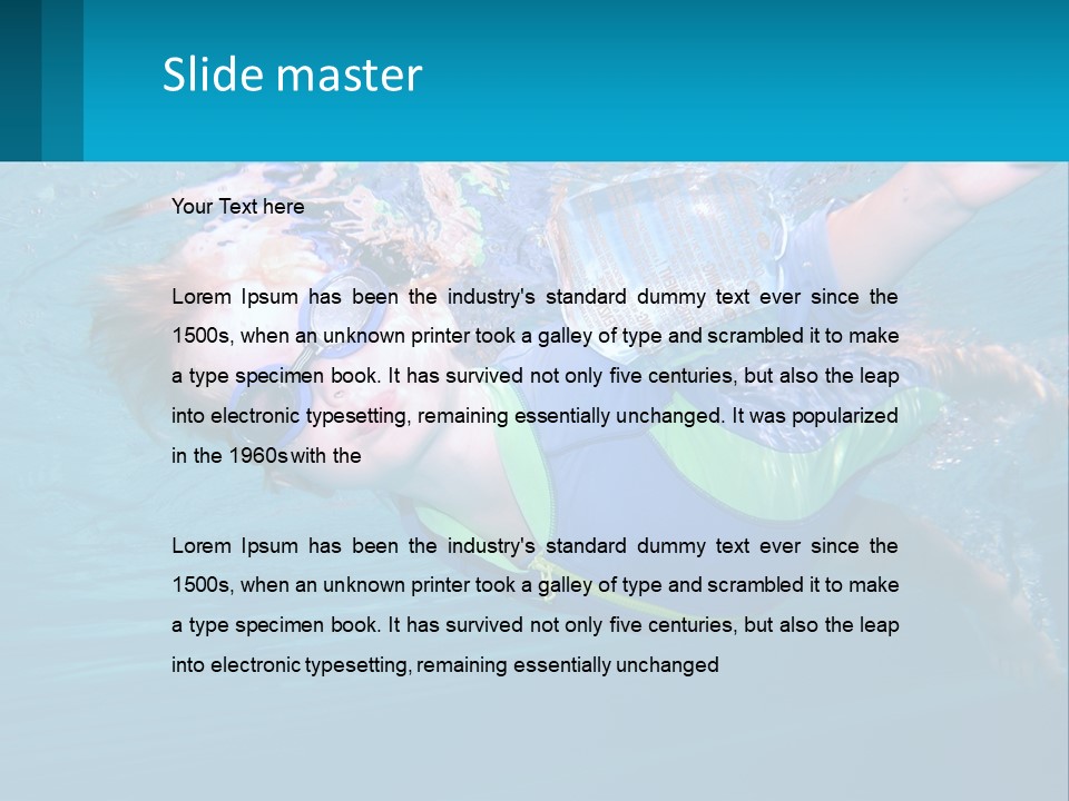 Pool Hair Water PowerPoint Template