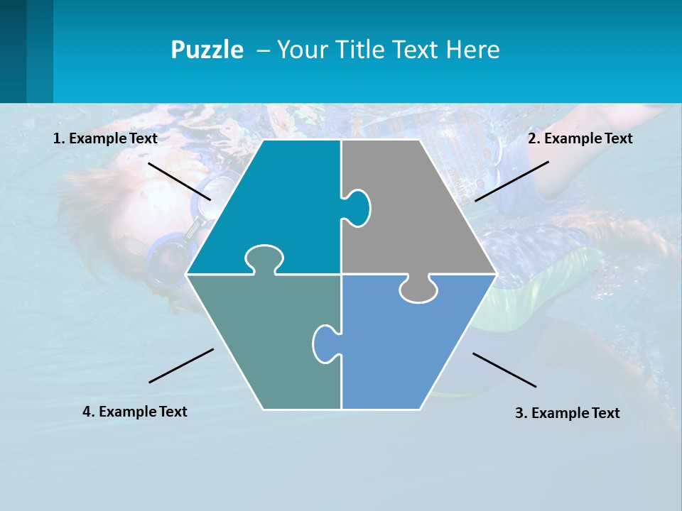 Pool Hair Water PowerPoint Template