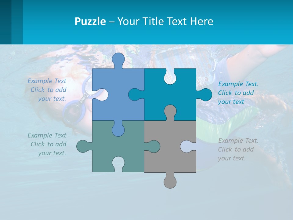 Pool Hair Water PowerPoint Template