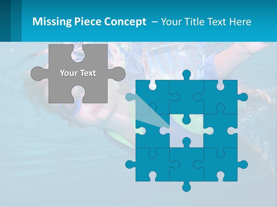 Pool Hair Water PowerPoint Template