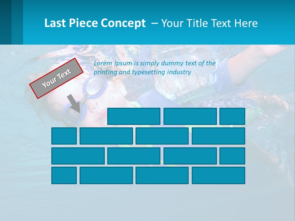 Pool Hair Water PowerPoint Template