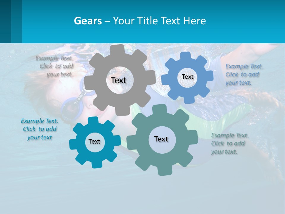 Pool Hair Water PowerPoint Template