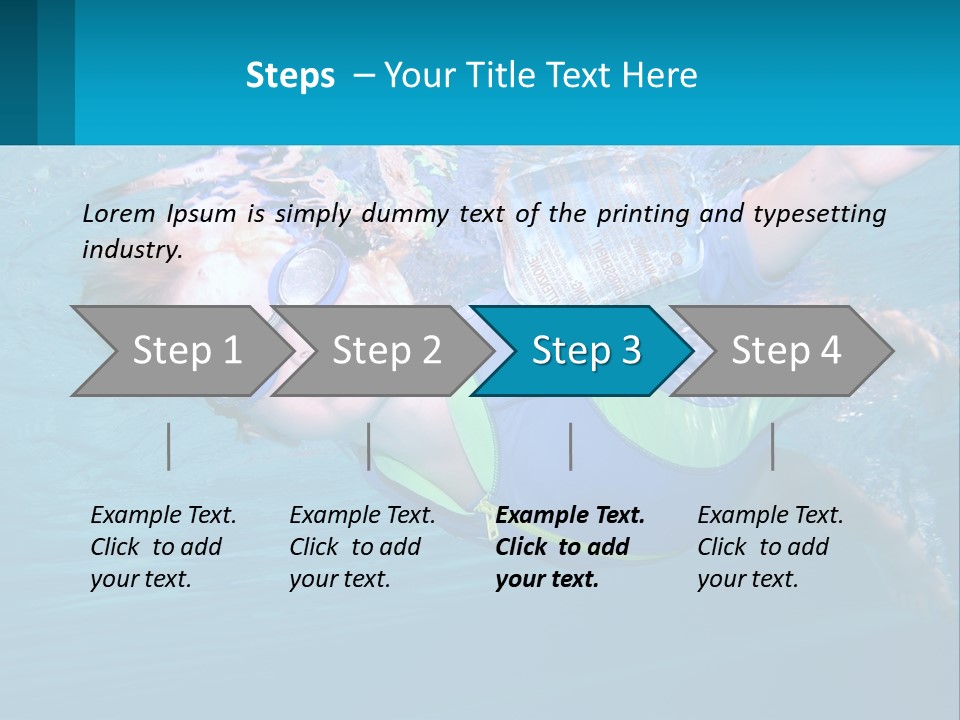 Pool Hair Water PowerPoint Template
