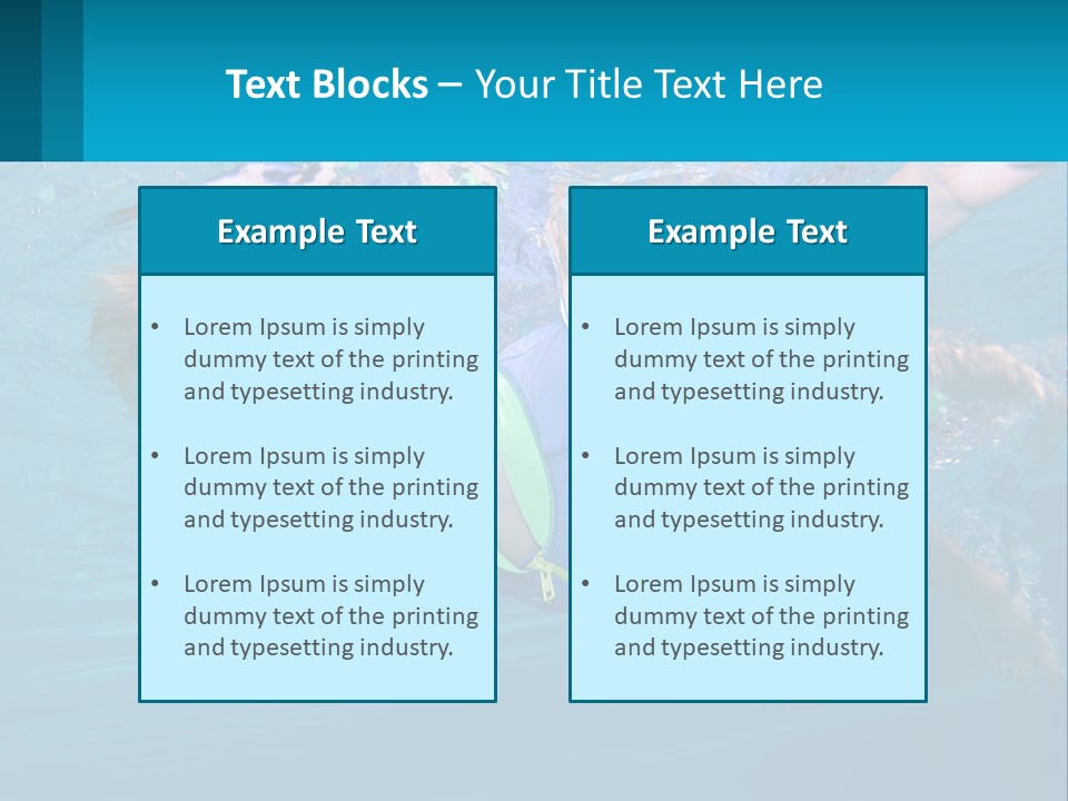 Pool Hair Water PowerPoint Template