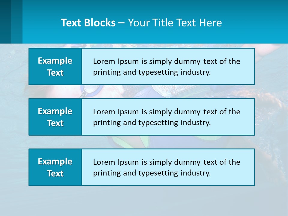 Pool Hair Water PowerPoint Template