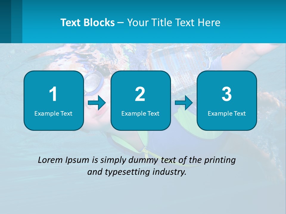 Pool Hair Water PowerPoint Template