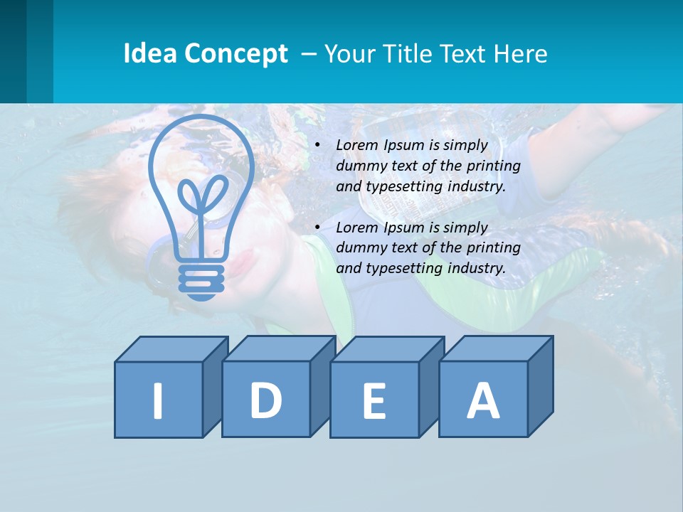 Pool Hair Water PowerPoint Template