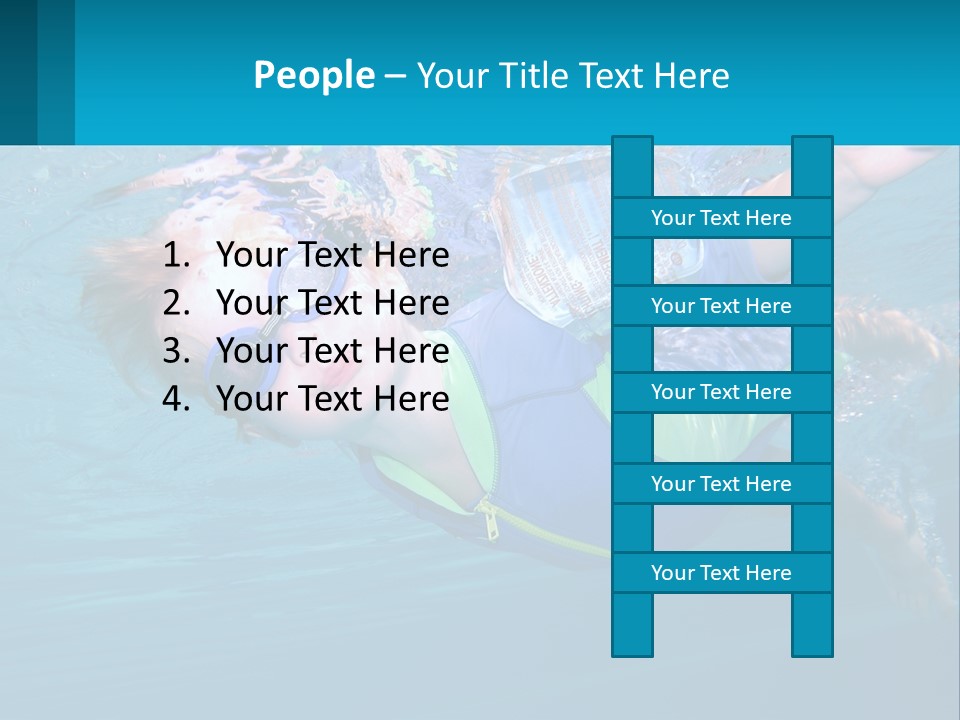 Pool Hair Water PowerPoint Template