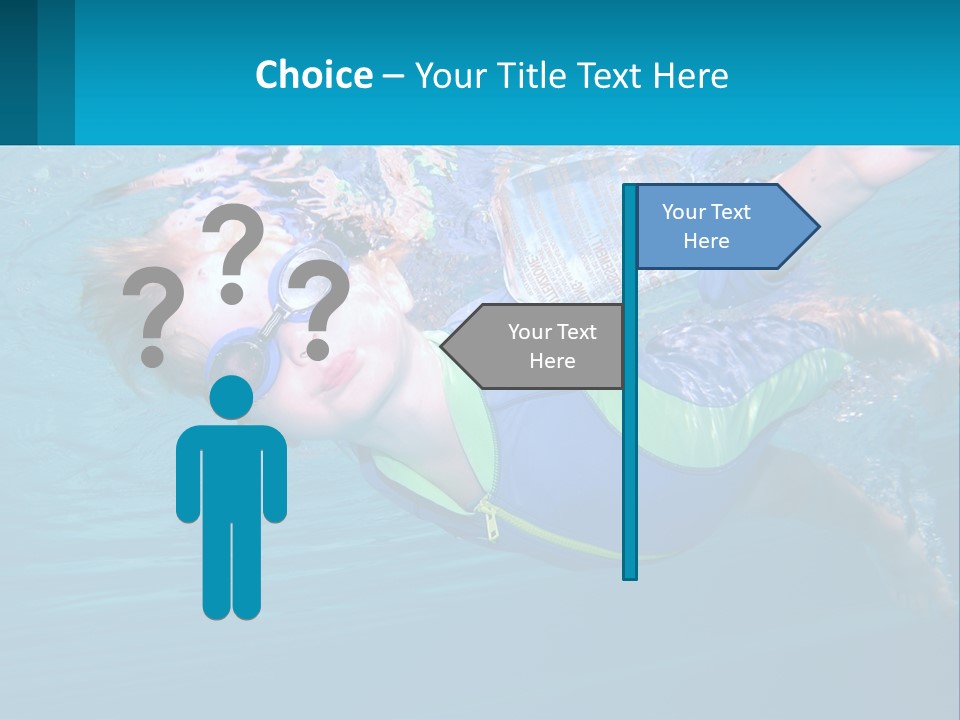 Pool Hair Water PowerPoint Template