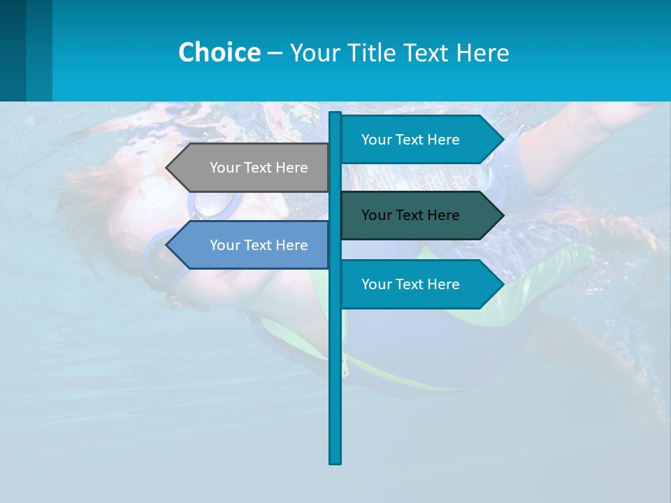 Pool Hair Water PowerPoint Template