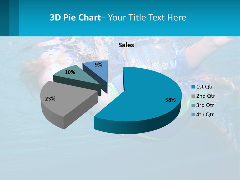 Pool Hair Water PowerPoint Template