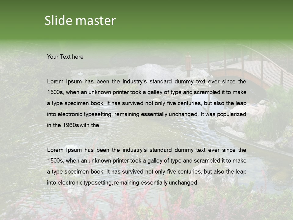 Gardening Pond Nature PowerPoint Template