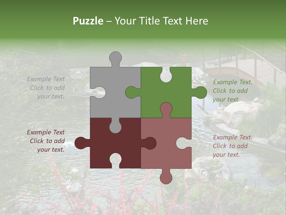 Gardening Pond Nature PowerPoint Template